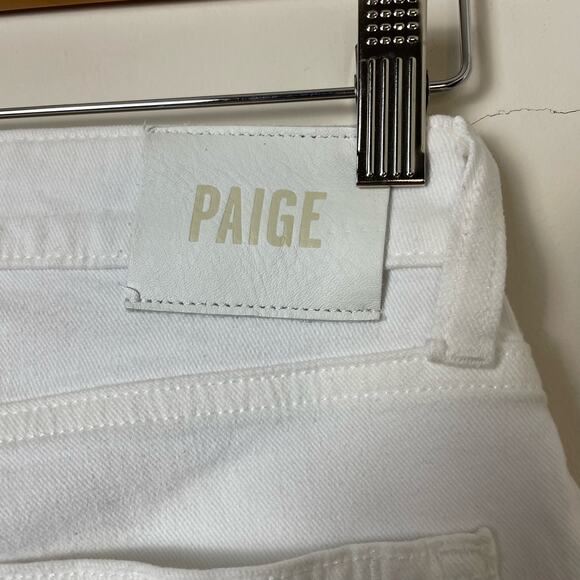PAIGE Flaunt Denim Bombshell Ankle Blanchette Curvy White Jeans Size 24 NWOT - Picture 7 of 11